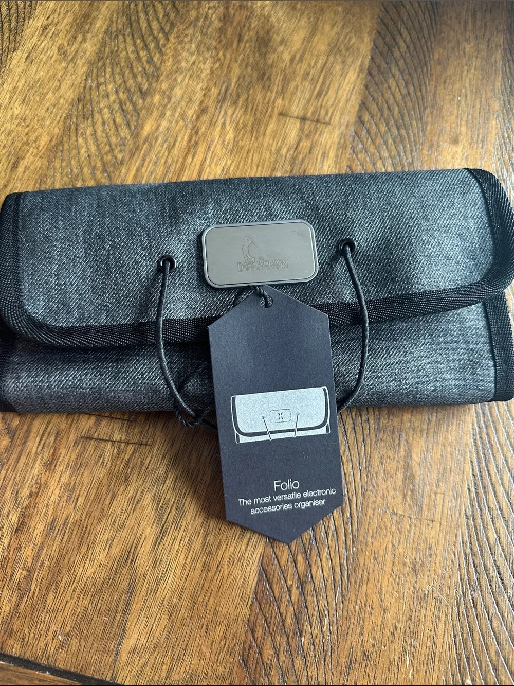 Folio Men's Electronic Accessories Organizer - Charcoal